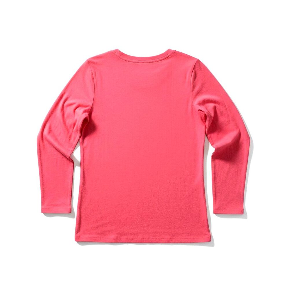 Victoria’s Secret PINK Long Sleeve Tee Shirt Women’s Medium Coral Pink Logo Top - Picture 2 of 4